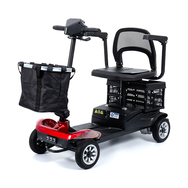 Skuter Mobilitas 4 Roda Ringan YL-02 untuk Lansia, Dilengkapi Kursi Putar 360°