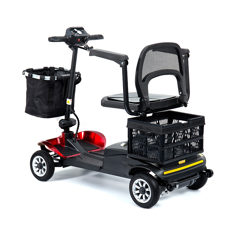 Skuter Mobilitas 4 Roda Ringan YL-02 untuk Lansia, Dilengkapi Kursi Putar 360°