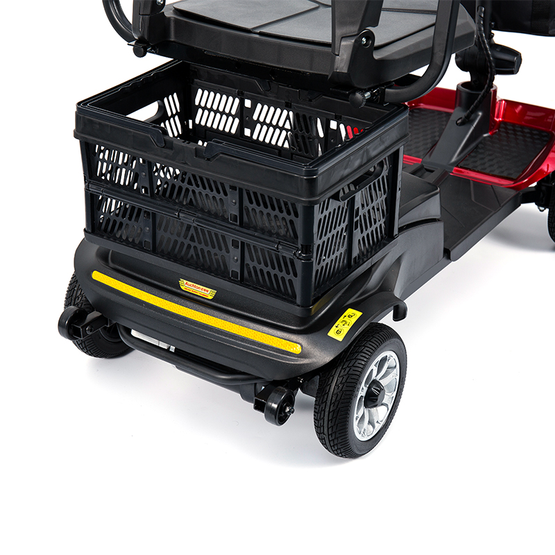 Skuter Mobilitas 4 Roda Ringan YL-02 untuk Lansia, Dilengkapi Kursi Putar 360°