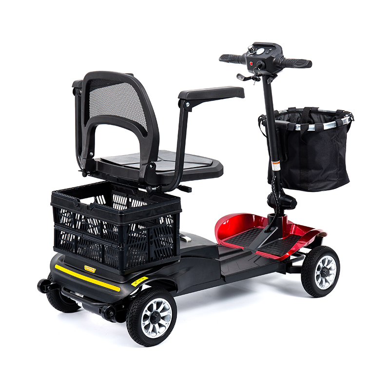 Skuter Mobilitas 4 Roda Ringan YL-02 untuk Lansia, Dilengkapi Kursi Putar 360°