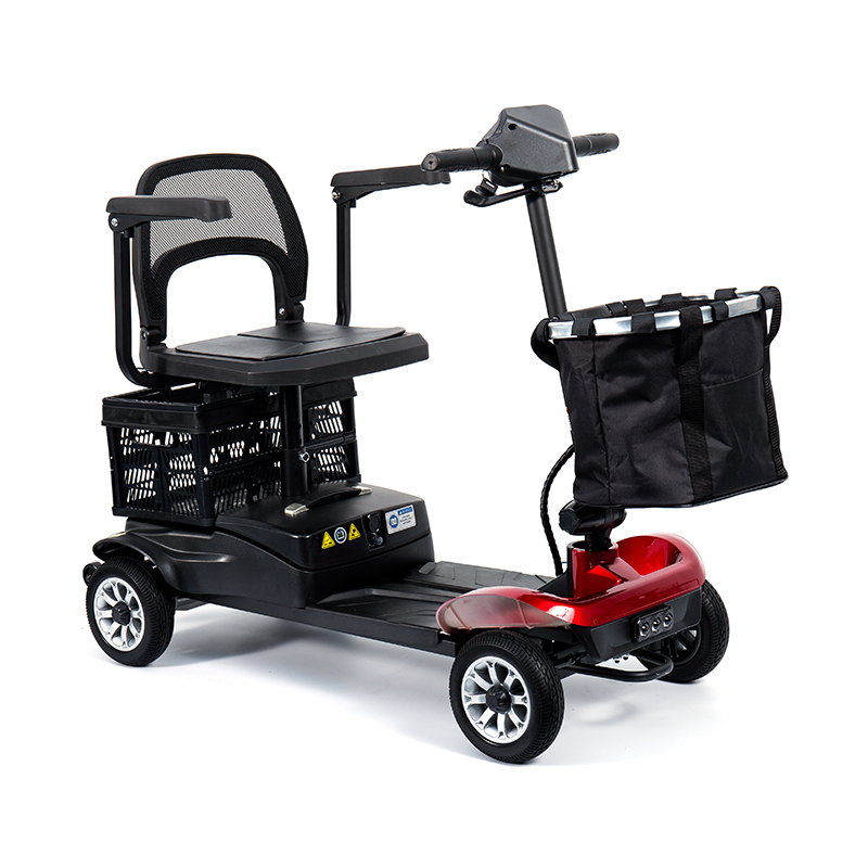 Skuter Mobilitas 4 Roda Ringan YL-02 untuk Lansia, Dilengkapi Kursi Putar 360°