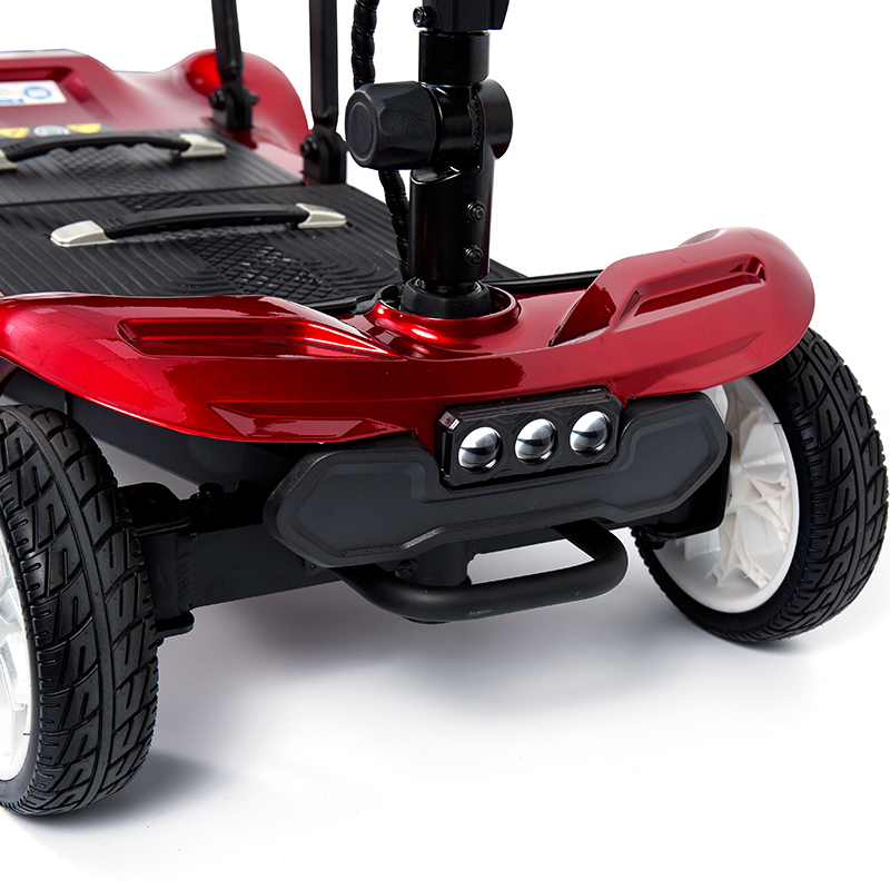 YL-985 Skuter Transportasi Listrik Lipat Bertenaga Baterai 4 Roda