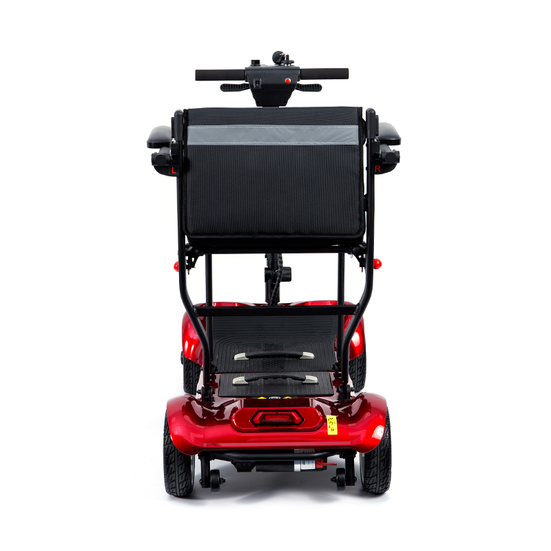 YL-985 Skuter Transportasi Listrik Lipat Bertenaga Baterai 4 Roda