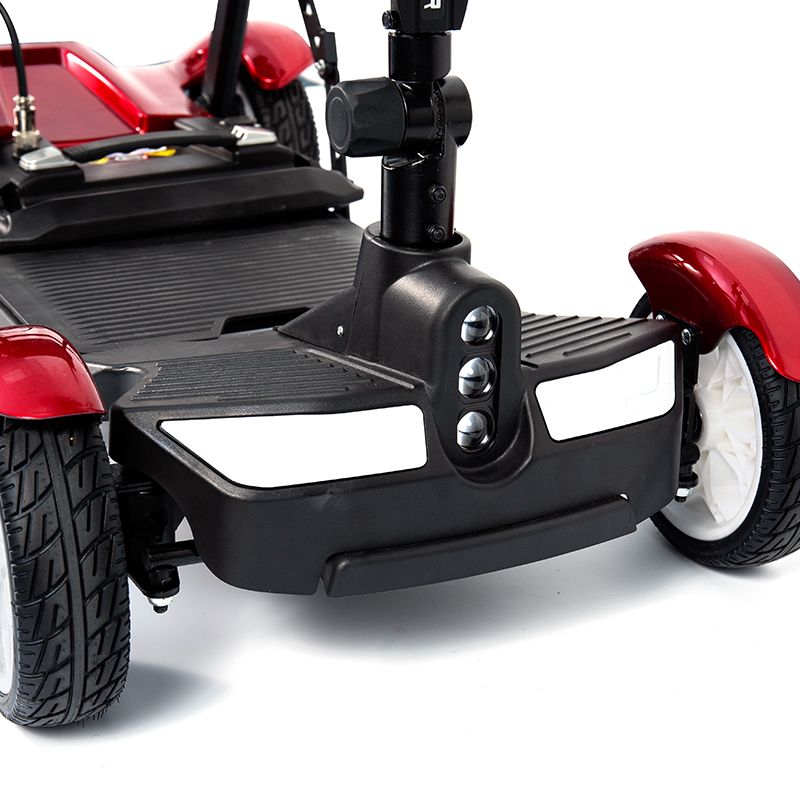 YL-211 Skuter Listrik Turis 4 Roda untuk Lansia dengan Lampu Depan LED, Keranjang