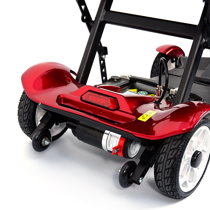 YL-211 Skuter Listrik Turis 4 Roda untuk Lansia dengan Lampu Depan LED, Keranjang